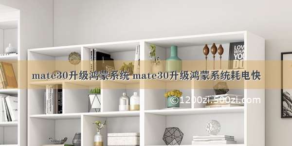 mate30升级鸿蒙系统 mate30升级鸿蒙系统耗电快