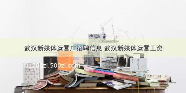 武汉新媒体运营厂招聘信息 武汉新媒体运营工资