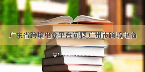 广东省跨境电商平台问题 广州市跨境电商