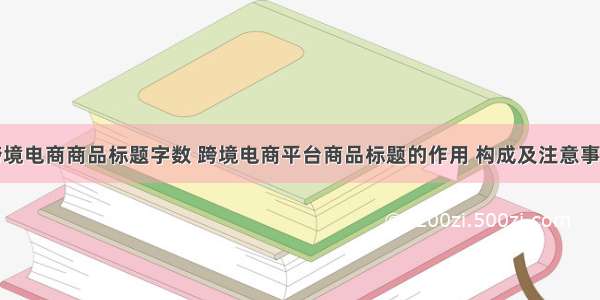 跨境电商商品标题字数 跨境电商平台商品标题的作用 构成及注意事项