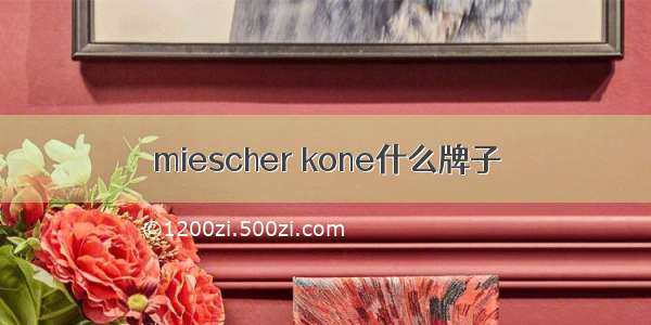 miescher kone什么牌子