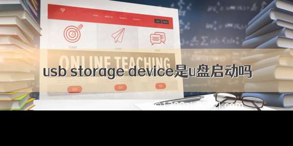 usb storage device是u盘启动吗