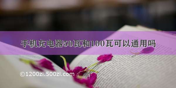 手机充电器50瓦和100瓦可以通用吗