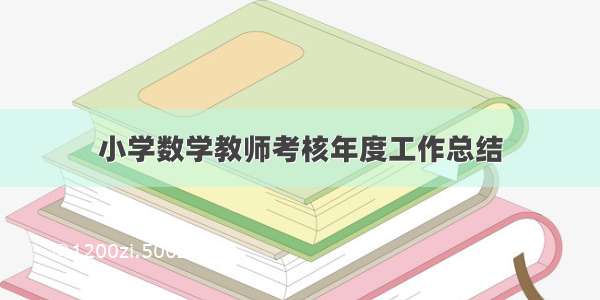 小学数学教师考核年度工作总结