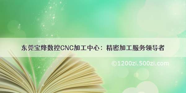 东莞宝烽数控CNC加工中心：精密加工服务领导者