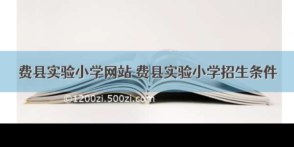 费县实验小学网站 费县实验小学招生条件