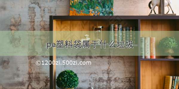 pe塑料袋属于什么垃圾