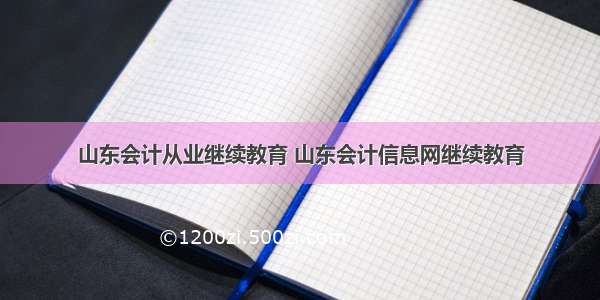 山东会计从业继续教育 山东会计信息网继续教育