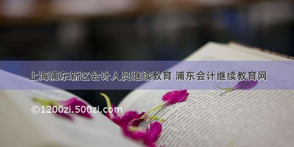 上海浦东新区会计人员继续教育 浦东会计继续教育网