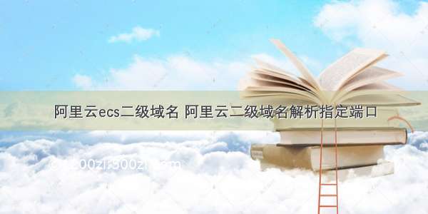 阿里云ecs二级域名 阿里云二级域名解析指定端口