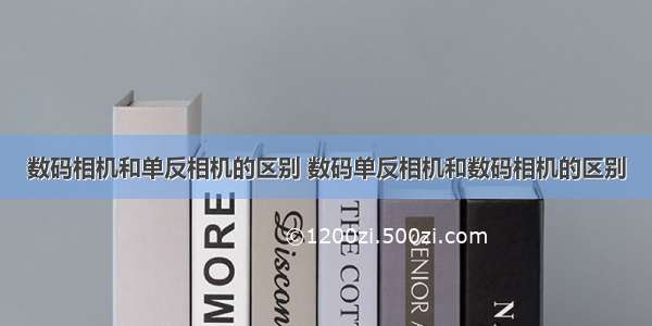 数码相机和单反相机的区别 数码单反相机和数码相机的区别