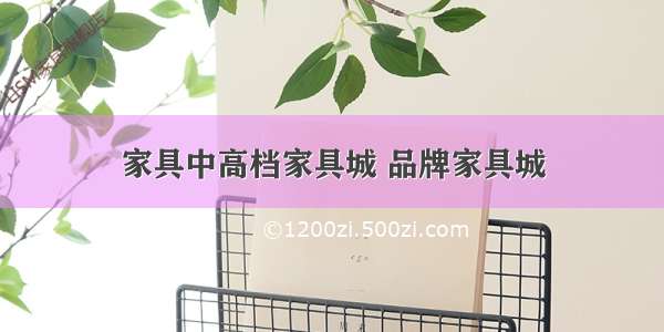 家具中高档家具城 品牌家具城