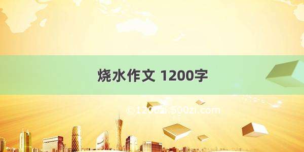 烧水作文 1200字