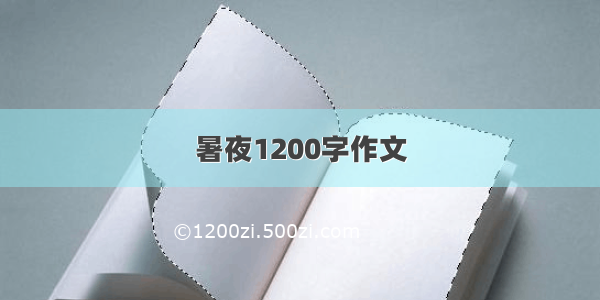 暑夜1200字作文