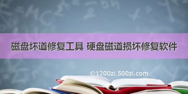 磁盘坏道修复工具 硬盘磁道损坏修复软件