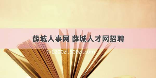 薛城人事网 薛城人才网招聘