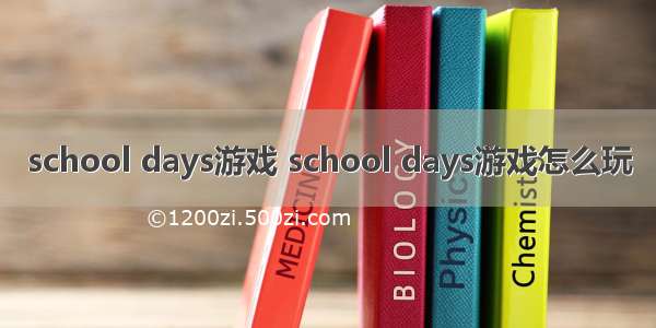 school days游戏 school days游戏怎么玩