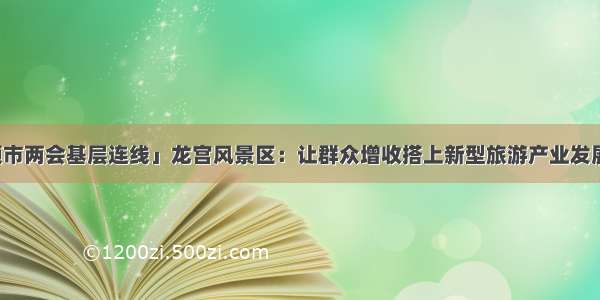 「安顺市两会基层连线」龙宫风景区：让群众增收搭上新型旅游产业发展的快车