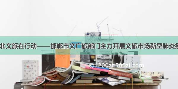 防疫抗疫 河北文旅在行动——邯郸市文广旅部门全力开展文旅市场新型肺炎疫情防控工作