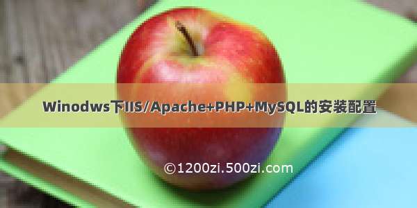 Winodws下IIS/Apache+PHP+MySQL的安装配置