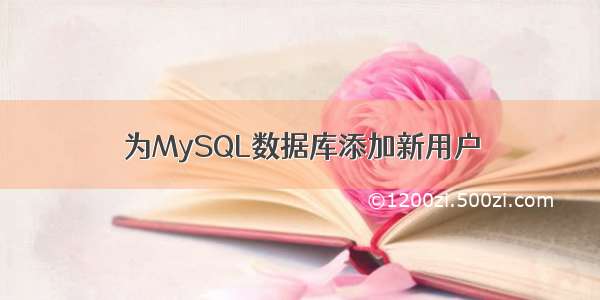 为MySQL数据库添加新用户