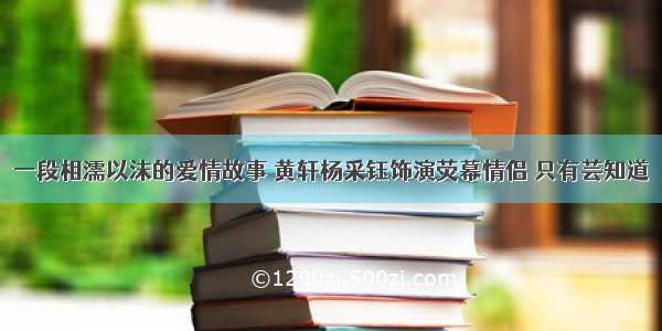 一段相濡以沫的爱情故事 黄轩杨采钰饰演荧幕情侣 只有芸知道