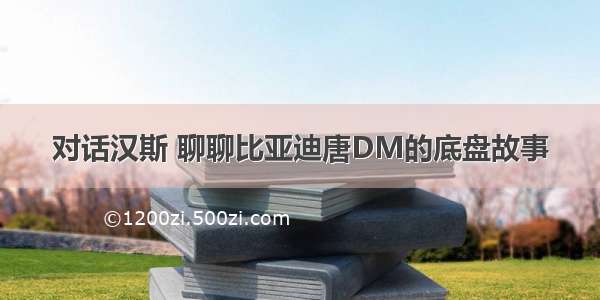 对话汉斯 聊聊比亚迪唐DM的底盘故事