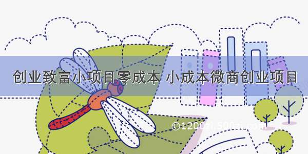 创业致富小项目零成本 小成本微商创业项目