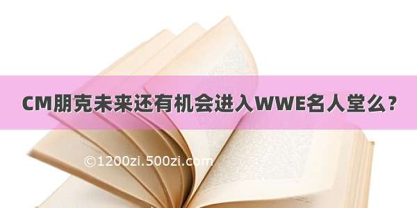 CM朋克未来还有机会进入WWE名人堂么？