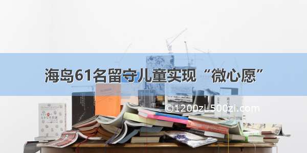 海岛61名留守儿童实现“微心愿”