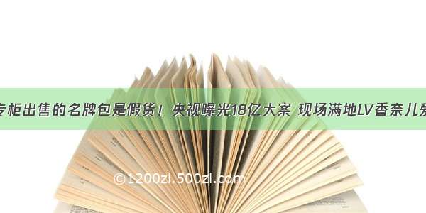 迪拜专柜出售的名牌包是假货！央视曝光18亿大案 现场满地LV香奈儿爱马仕