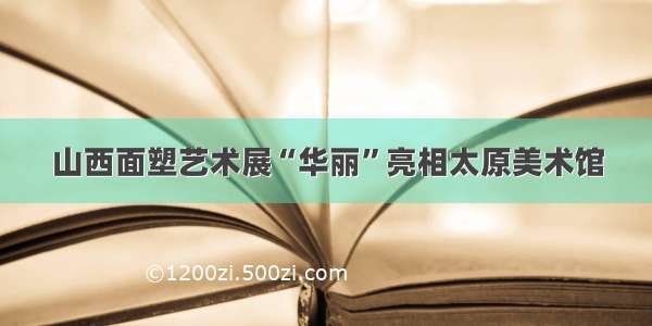 山西面塑艺术展“华丽”亮相太原美术馆