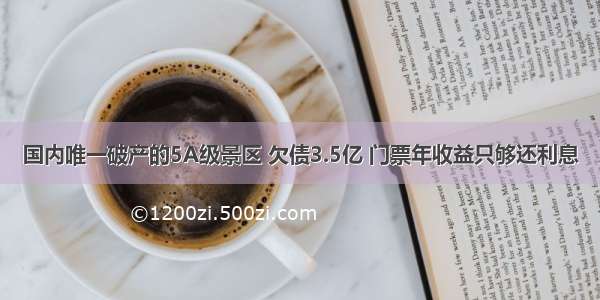 国内唯一破产的5A级景区 欠债3.5亿 门票年收益只够还利息