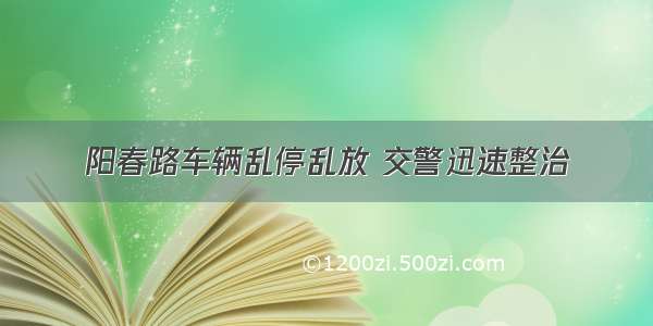 阳春路车辆乱停乱放 交警迅速整治