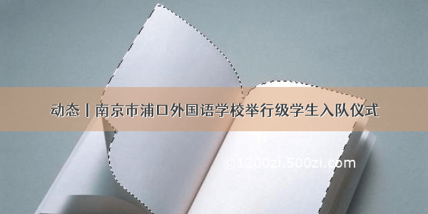 动态丨南京市浦口外国语学校举行级学生入队仪式