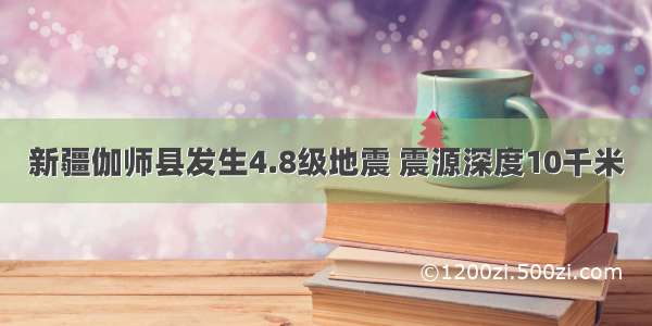 新疆伽师县发生4.8级地震 震源深度10千米