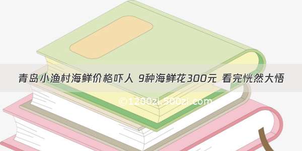 青岛小渔村海鲜价格吓人 9种海鲜花300元 看完恍然大悟