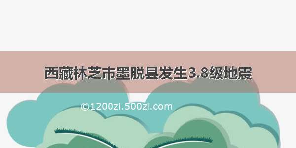 西藏林芝市墨脱县发生3.8级地震