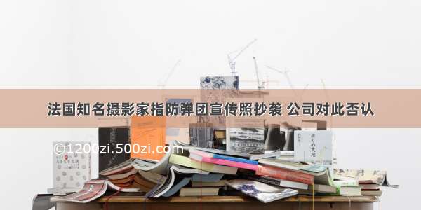 法国知名摄影家指防弹团宣传照抄袭 公司对此否认