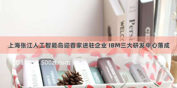 上海张江人工智能岛迎首家进驻企业 IBM三大研发中心落成