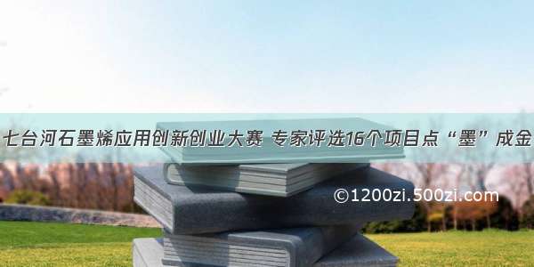 七台河石墨烯应用创新创业大赛 专家评选16个项目点“墨”成金