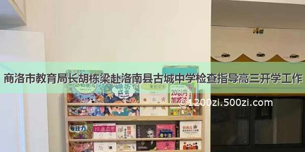 商洛市教育局长胡栋梁赴洛南县古城中学检查指导高三开学工作