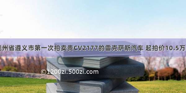 贵州省遵义市第一次拍卖贵CV2177的雷克萨斯汽车 起拍价10.5万元