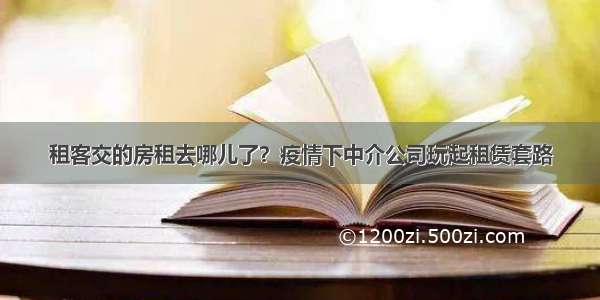 租客交的房租去哪儿了？疫情下中介公司玩起租赁套路