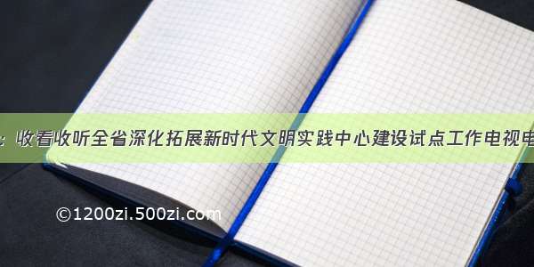 阳江：收看收听全省深化拓展新时代文明实践中心建设试点工作电视电话会