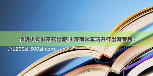 清明小长假赏花出游时 济南火车站开行出游专列！