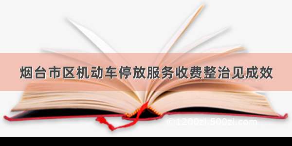 烟台市区机动车停放服务收费整治见成效