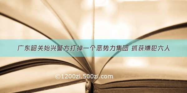 广东韶关始兴警方打掉一个恶势力集团 抓获嫌犯六人