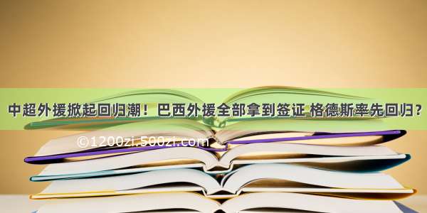 中超外援掀起回归潮！巴西外援全部拿到签证 格德斯率先回归？