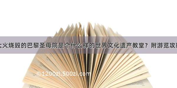 大火烧毁的巴黎圣母院是个什么样的世界文化遗产教堂？附游览攻略